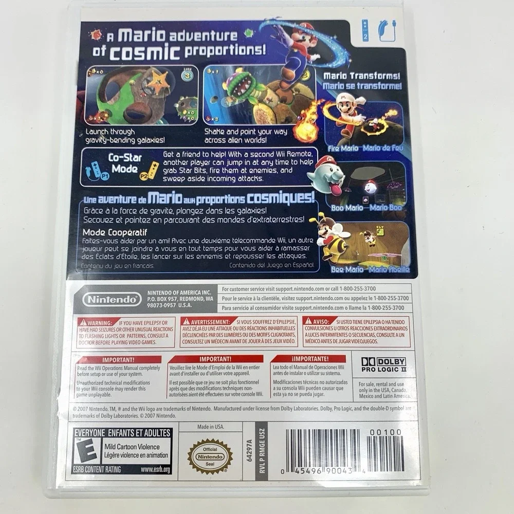 Super Mario Galaxy (Nintendo Wii, 2007) CIB w Manual, Inserts